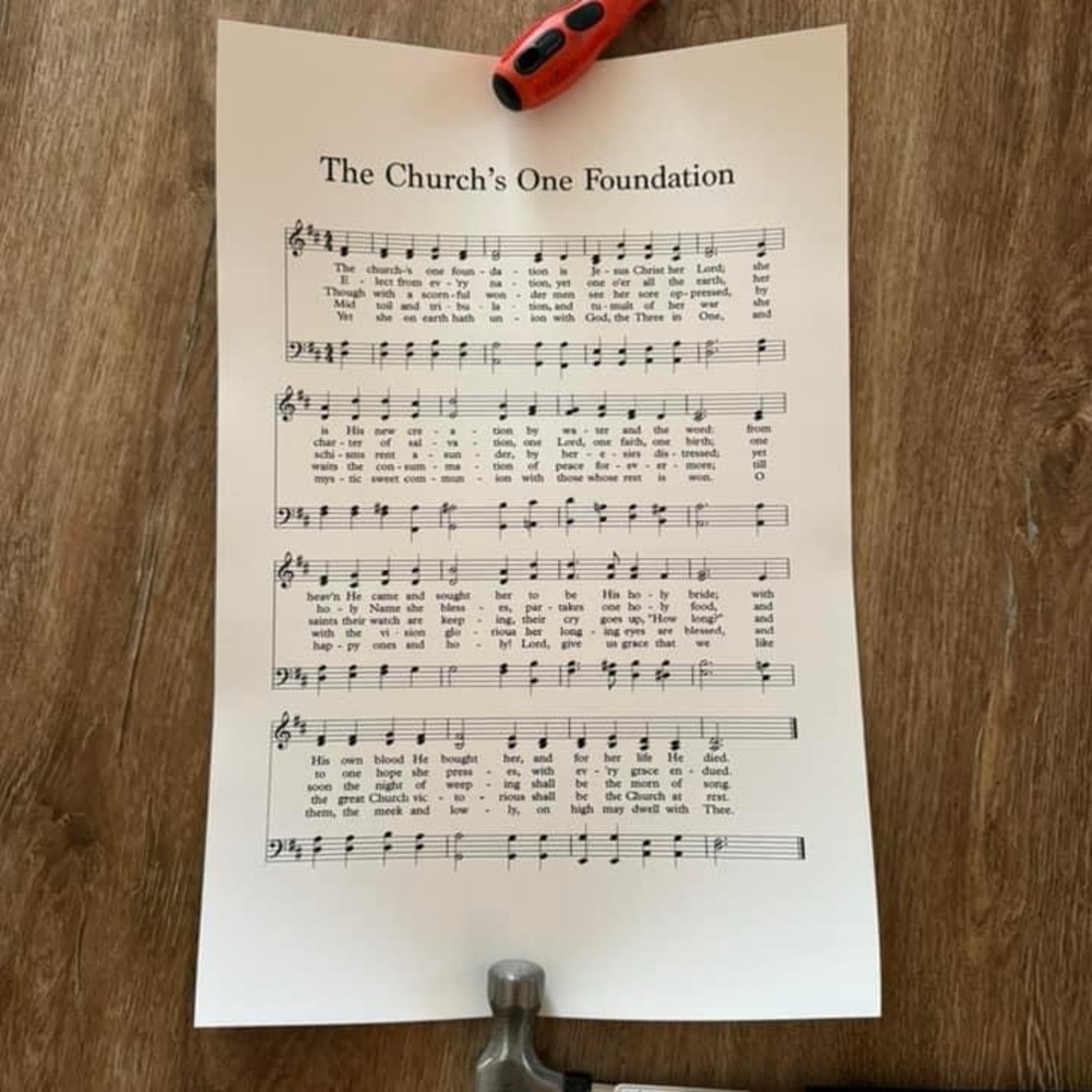 Hymn Print The Church’s One Foundation 18.25x12 in